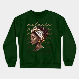 Melanin - Black Girl Art Crewneck Sweatshirt